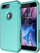 Diverbox Funda para iPhone 8 Plus, iPhone 7 Plus [a prueba de golpes] [a prueba de gotas] [a prueba de polvo], funda protectora resistente para Apple iPhone 8 Plus y 7 Plus (verde azulado)