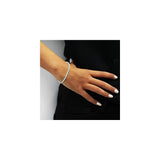 Pulseras y tobilleras clásica de tenis chapada en oro blanco