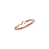 Pulseras bizantina pequeña de plata de ley