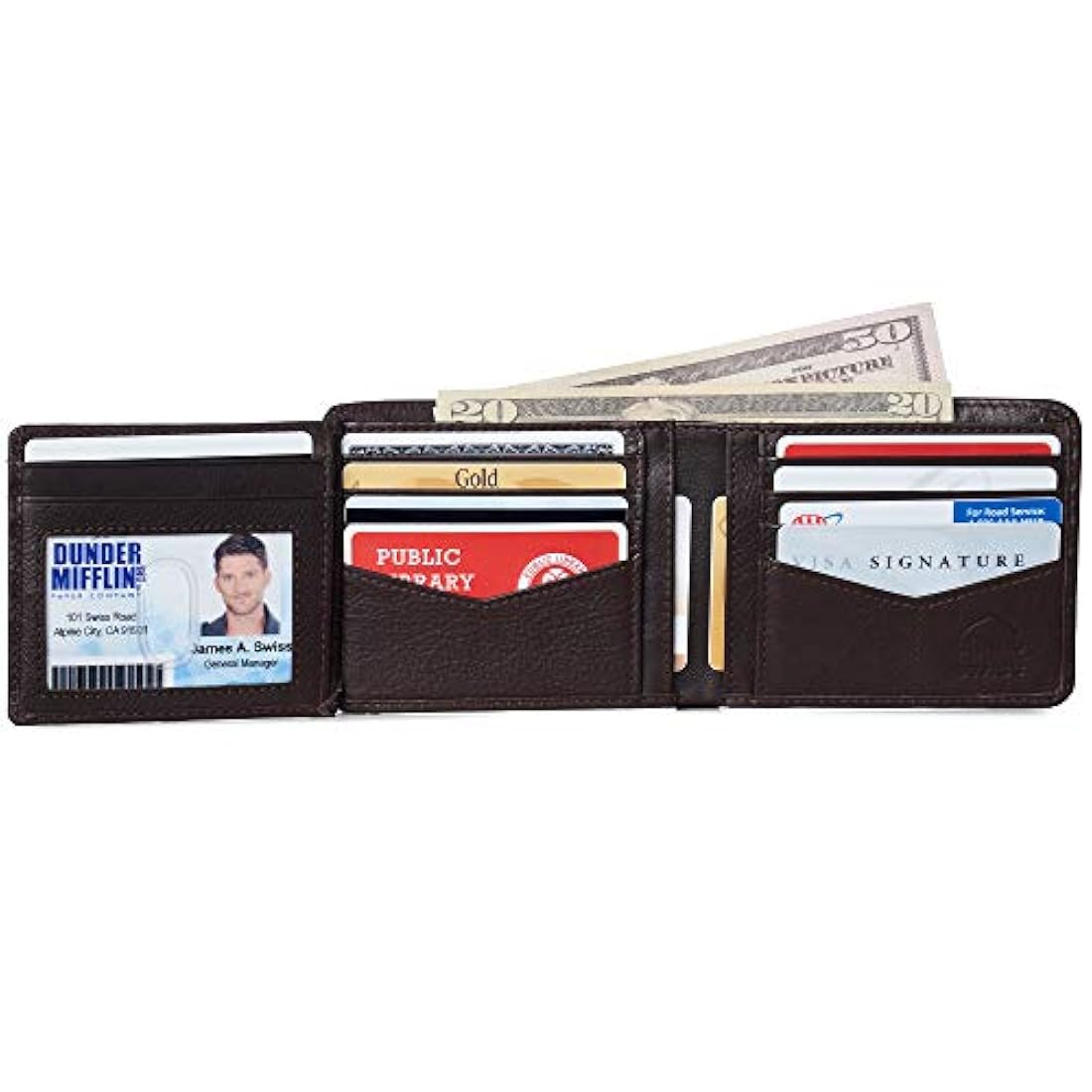 Alpine Swiss  - Cartera de identificación para hombre