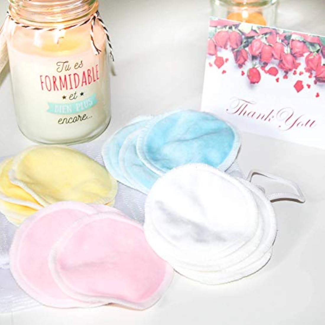 Almohadillas de maquillaje reutilizables,  16 unidades
