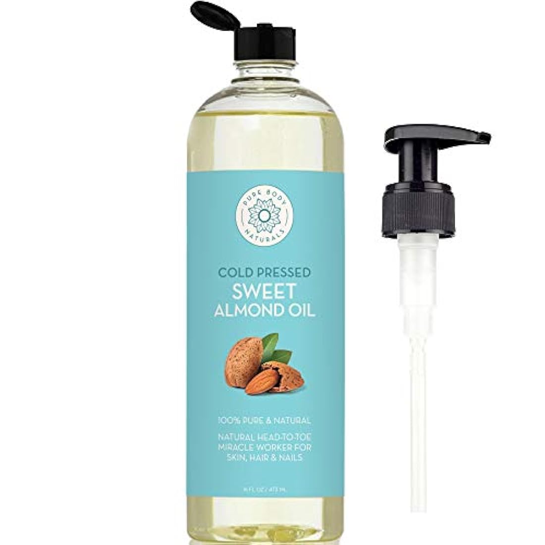 Aceite de almendras Pure Body Naturals.