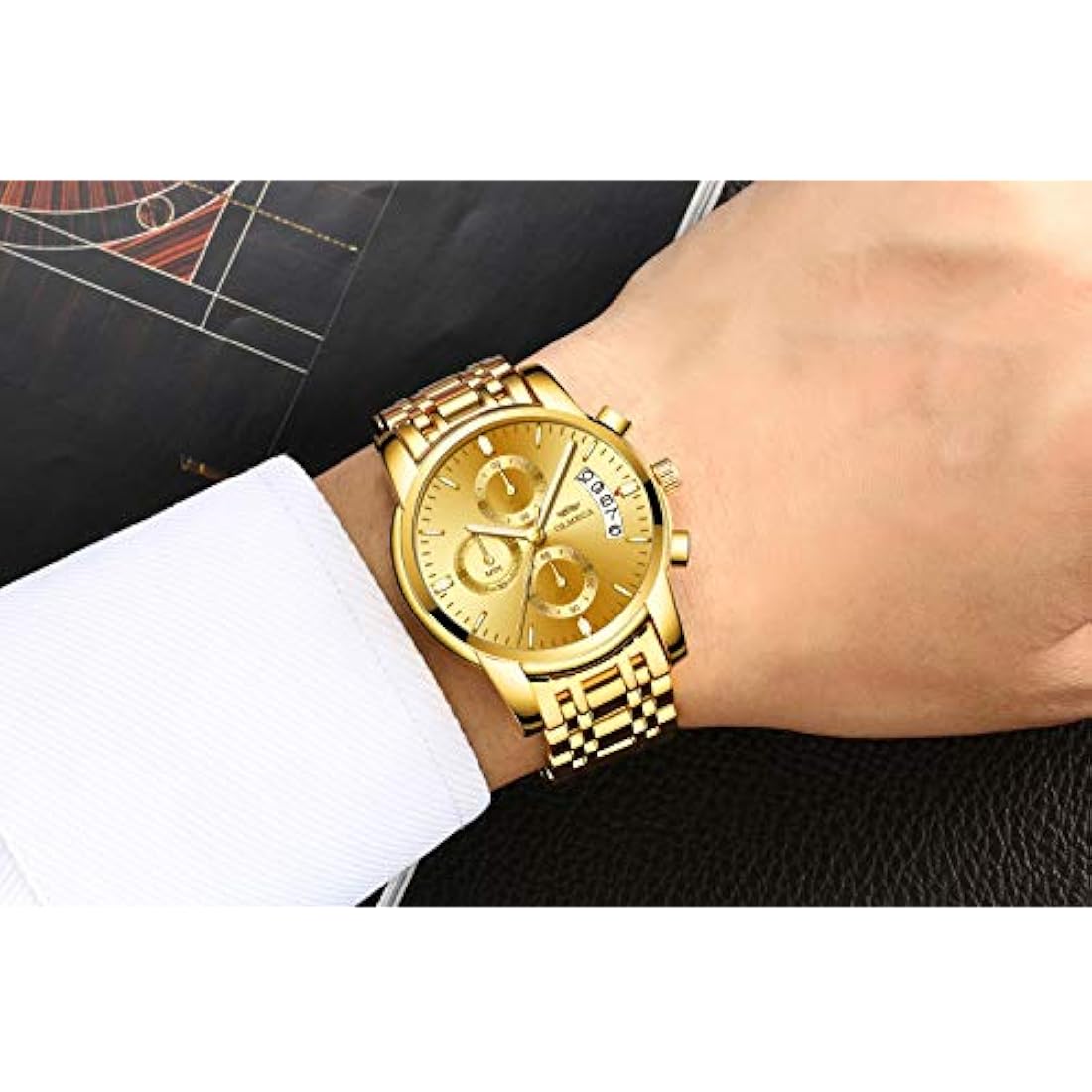 Relojes multifuncionales de cuarzo analógico para hombre