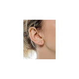 Aretes de bola pulidos rellenos de oro