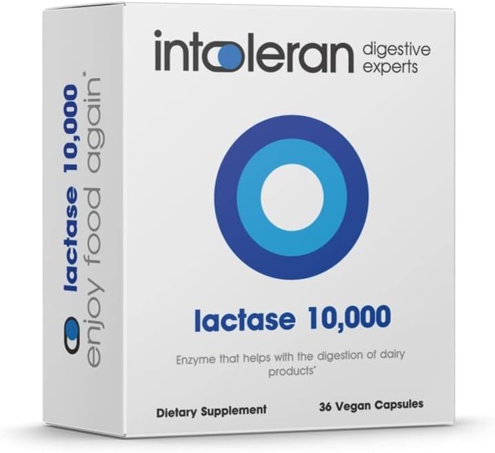 Suplemento Intoleran Lactasa 10,000 enzima lactasa  36 cáp