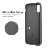 OTOFLY Funda de goma de gel de silicona líquida a prueba de golpes para iPhone Xs/iPhone X, antiarañazos y huellas dactilares, compatible con iPhone X/iPhone Xs de 5.8 pulgadas (2018), gris espacial