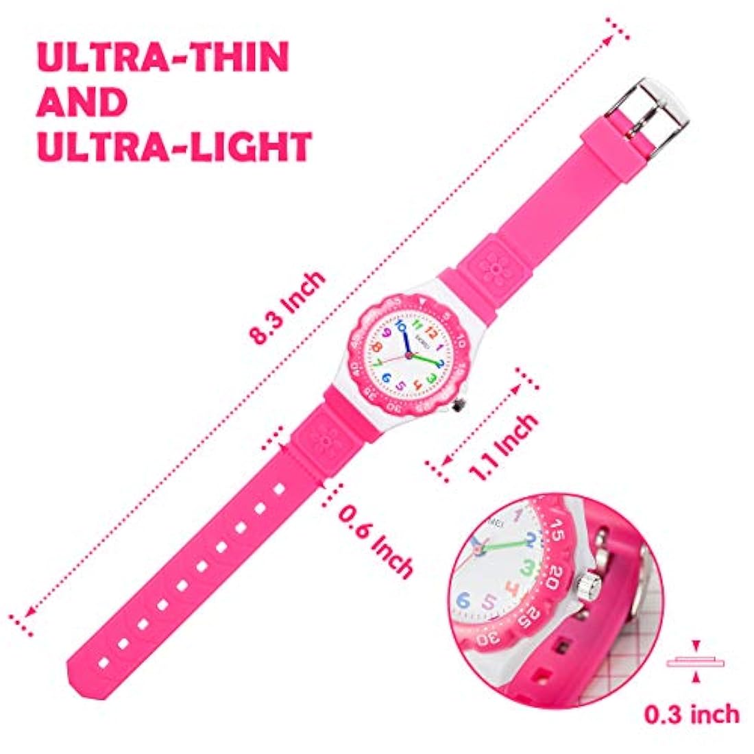 Relojes para niños Niñas de pulsera de cuarzo analógico