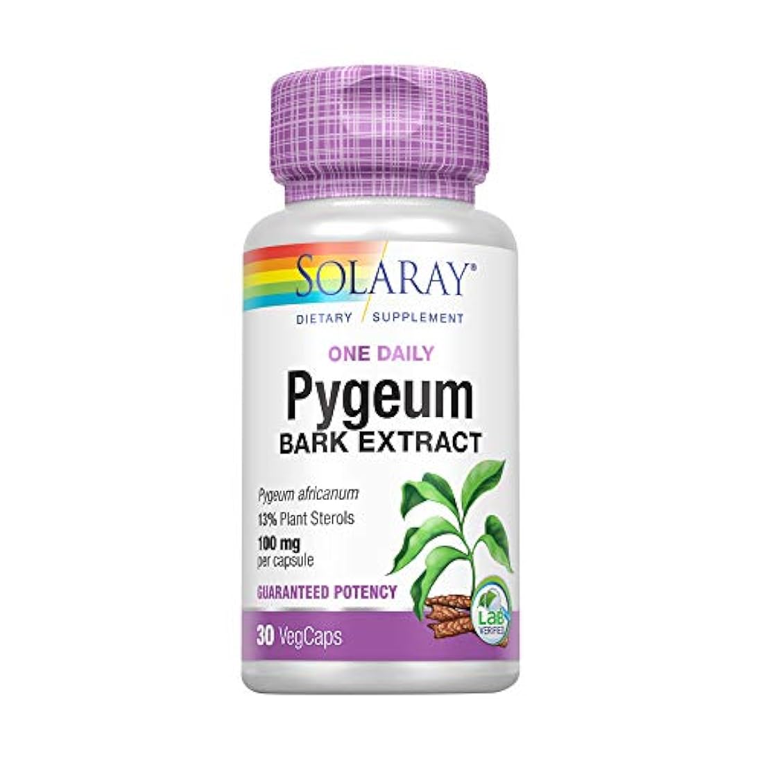 Solaray Extracto de uno diario Pygeum 100 mg 30 Count
