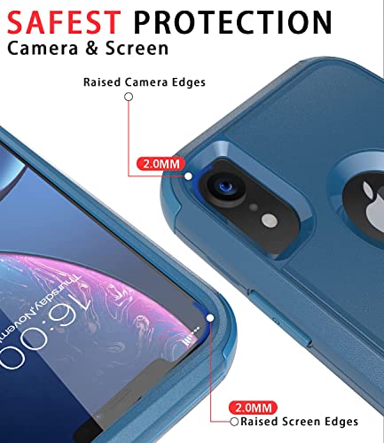 Diverbox for iPhone Xr Case [Shockproof] [Dropproof] [Dust-Proof],Heavy Duty Protection Phone Case Cover for Apple iPhone XR (Blue)