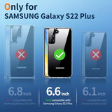 Meifigno Funda transparente para Samsung Galaxy S22+ Plus (6.6 pulgadas), [20X Anti-Amarillo] [Protección de grado militar y supertransparente] Tapa dura con funda de parachoques suave para Galaxy S22 Plus, Serie Natural