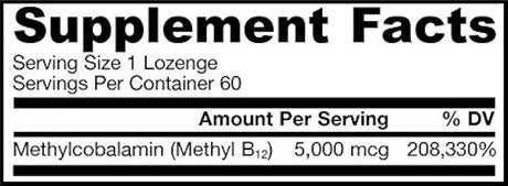 Metil B12 1 de Jarrow Formulas, B5000, 1, 1