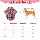 Camisa a cuadros para perros, linda camiseta polo para cachorros, ropa suave para mascotas para perros pequeños, medianos y grandes, S