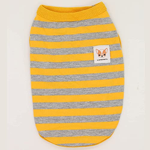 Lophipets camisas para perros pequeños 100% algodón a rayas para cachorros perros Chihuahua