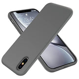 OTOFLY Funda de goma de gel de silicona líquida a prueba de golpes para iPhone Xs/iPhone X, antiarañazos y huellas dactilares, compatible con iPhone X/iPhone Xs de 5.8 pulgadas (2018), gris espacial