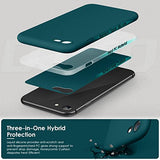 DTTOCASE - Funda para iPhone 8, iPhone 7, iPhone SE 2022/2020, funda de silicona líquida para iPhone 8 7 SE de 4.7 pulgadas, colorida y suave funda protectora para niñas niños y mujeres, color verde azulado