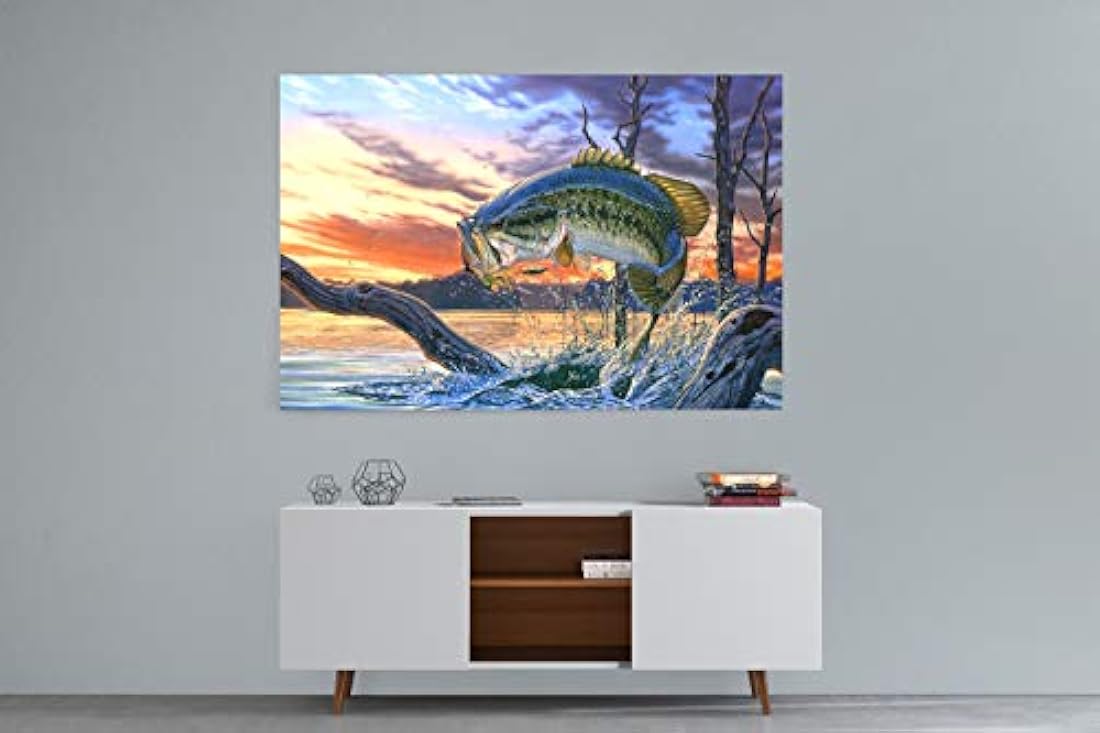Prixas - Lienzo decorativo para pared con diseño de peces