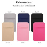 OBVIS Bolsillo para teléfono celular, tarjetero autoadhesivo con adhesivo 3M RFID, tarjetero para tarjeta de crédito ATM, para iPhone Android, 2 unidades, color gris