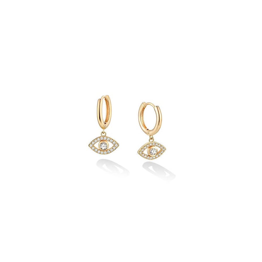 Arete de aro colgantes contra el mal de ojo para mujer