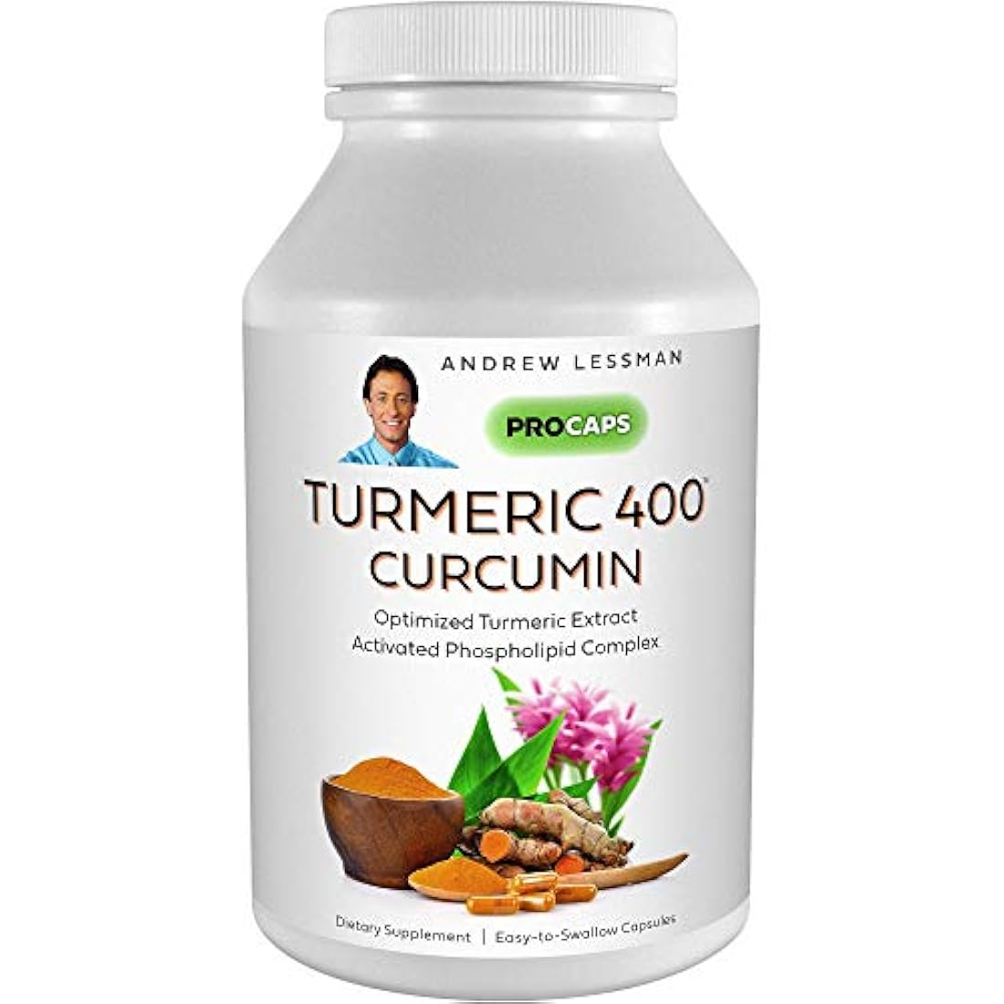 Andrew Lessman Turmeric 400-60 Cápsulas-95% de curcuminoides