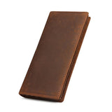 Cartera plegadiza clásica de cuero para hombre Kattee
