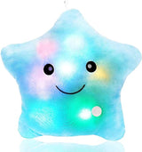 Peluche tipo Cojín con luz LED de estrella azul, de 14.0in