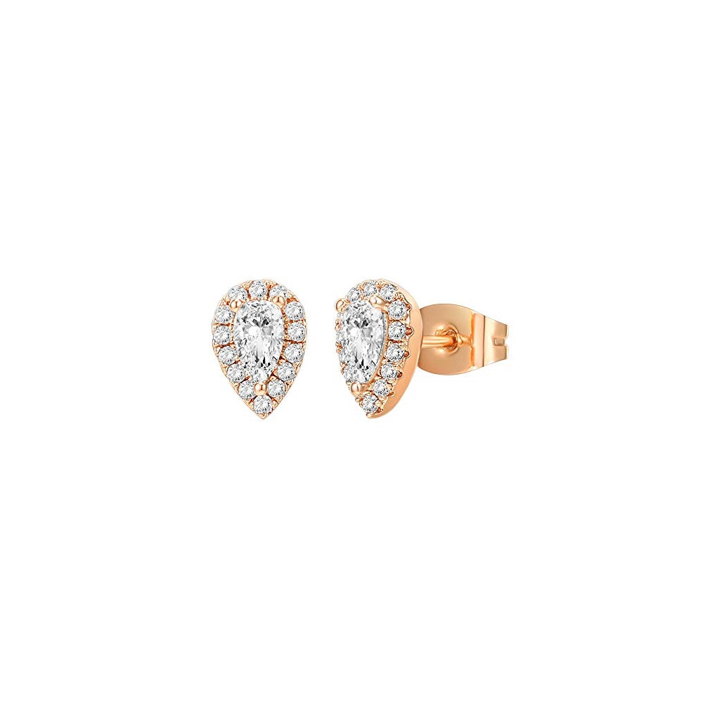 Aretes de plata con circonita cúbica de alta calidad
