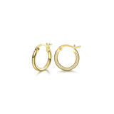 Aretes de aro  chapados en oro blanco para mujeres