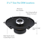 Parlantes o Cornetas 2 Vías para coche LANZAR ‎DCT5.72