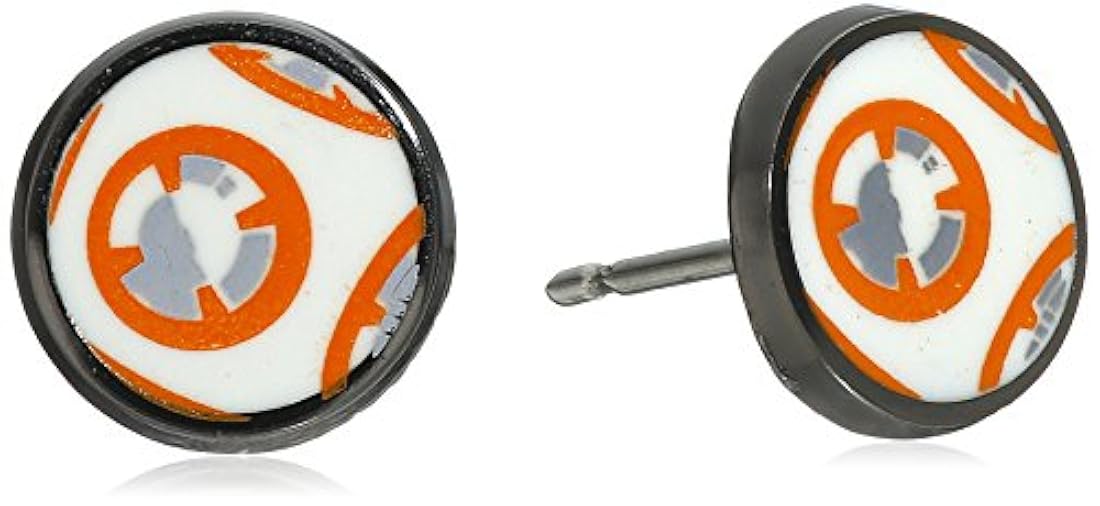 Pendientes de acero inoxidable con diseño de droide