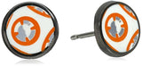 Pendientes de acero inoxidable con diseño de droide
