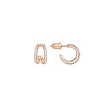 Aretes de medio aro de plata para mujeres