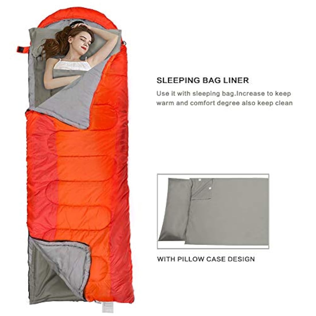 Saco de dormir OTDEST para viaje y camping, ligero, compacto