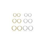 Aretes de acero inoxidable hipoalergénicos para mujer