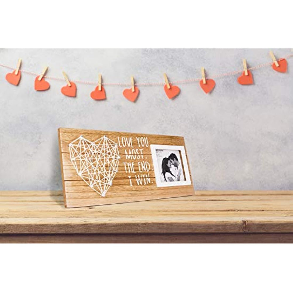 Marco de fotos en madera estilo romántico con frase