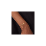 Pulseras ajustable de oro macizo de 14 quilates con cadena