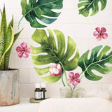 Pegatinas de pared con diseño de hojas de palma tropicales