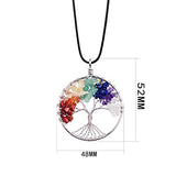 JOYA Mujeres Keychian 7 Chakra Árbol de la vida Llavero