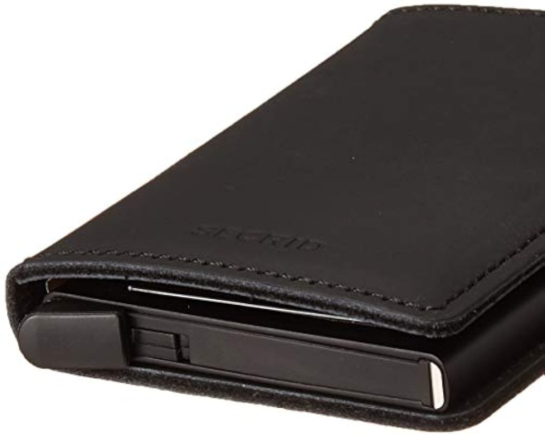 Funda de piel sintética sintética para tarjetas de 12 tarjetas, cartera Rfid, Negro mate