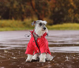 Morezi - Impermeable con cremallera y botones reflectantes para perro, para la lluvia, cordón ajustable, capucha extraíble, elegante y de primera calidad, tallas disponibles XCh a XXG