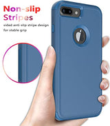 Diverbox Funda para iPhone 8 Plus, iPhone 7 Plus [a prueba de golpes] [a prueba de gotas] [a prueba de polvo], funda de protección resistente para Apple iPhone 8 Plus y 7 Plus (azul)