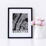 Arte de pared de la ciudad de Nueva York Blanco y negro