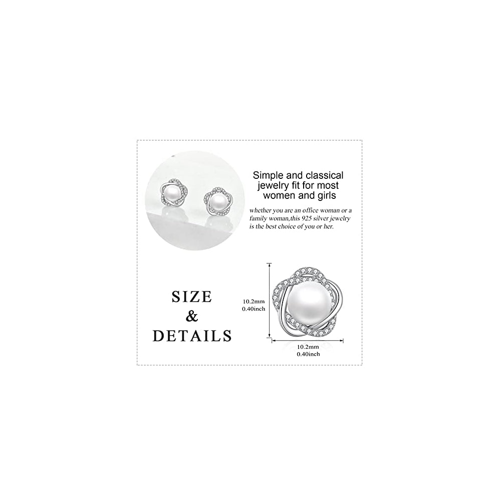 Aretes de perlas para mujer