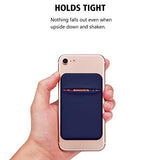 OBVIS Bolsillo para teléfono celular, tarjetero autoadhesivo con adhesivo 3M RFID, tarjetero para tarjeta de crédito ATM, para iPhone Android, 2 unidades, color azul