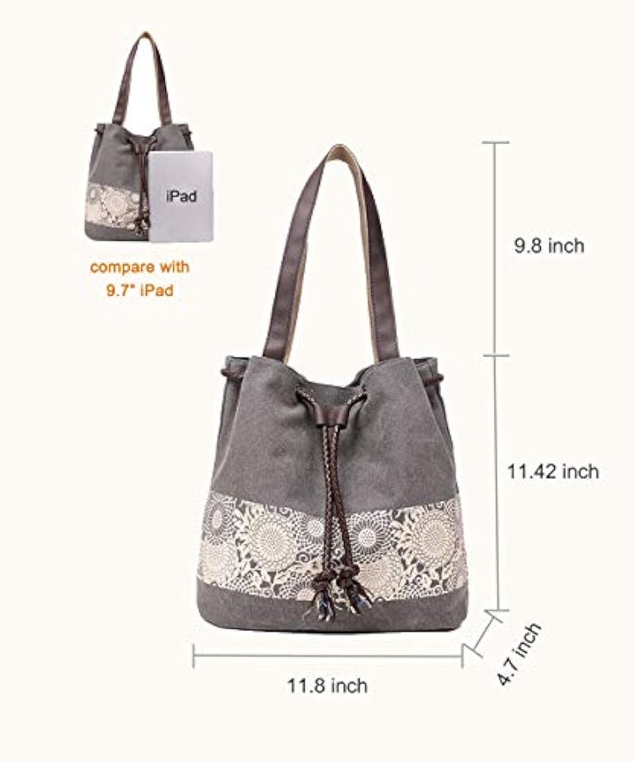 Bolso de hombro de lona