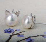 Aretes de perlas cultivadas de agua dulce y plata esterlina