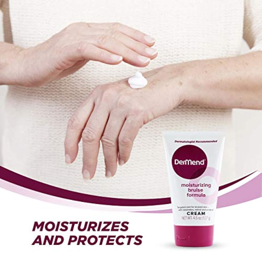Crema hidratante para moretones Dermend, 4.5 onzas