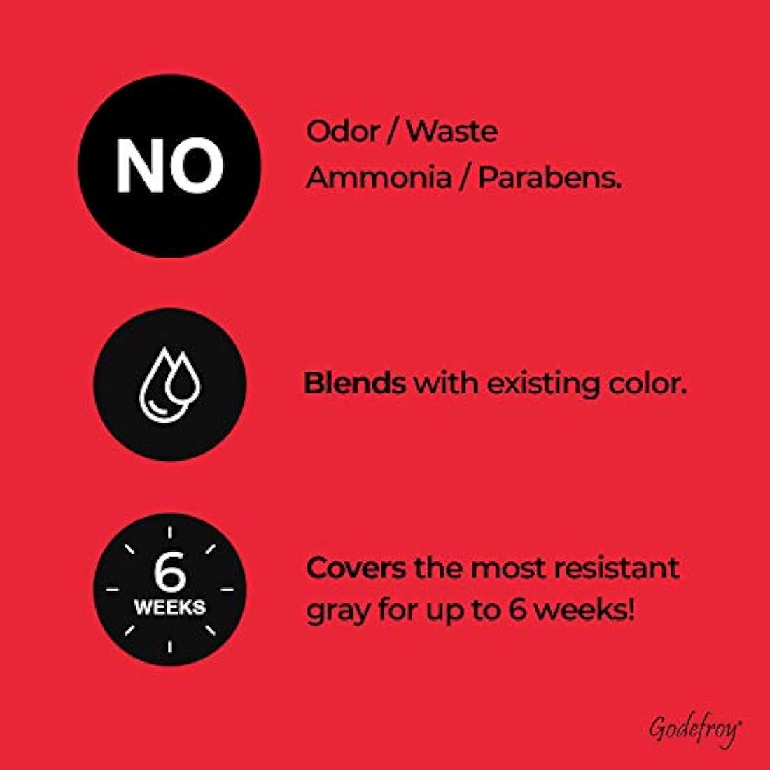 Kit de color tinte, negro natural, Godefroy