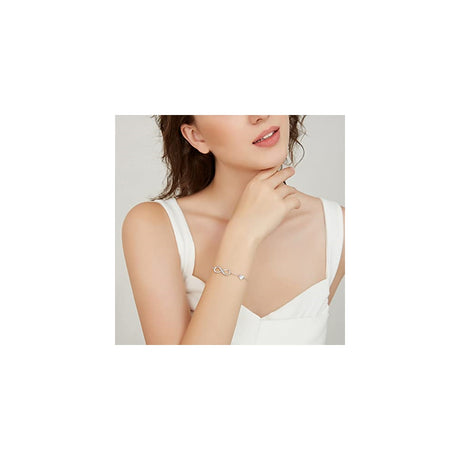 Pulseras de plata de ley 925 ajustable para día de la madre