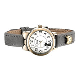 Reloj de pulsera de cuarzo correa de piel suave para niñas