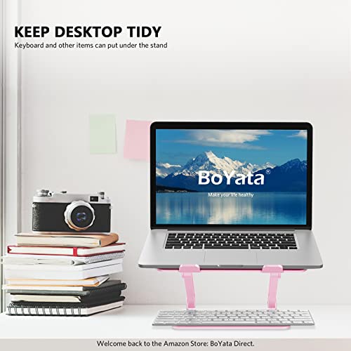 Soporte ergonómico ajustable de laptop, Rosa ‎N19 PINK BoYata